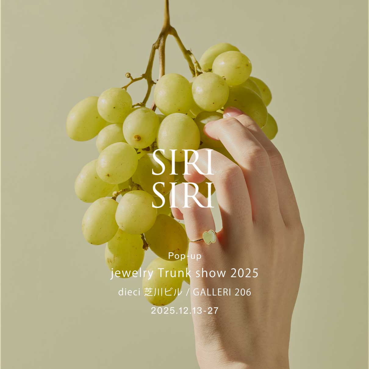 jewelry Trunk show at dieci芝川ビル2F (大阪)｜12.13-27