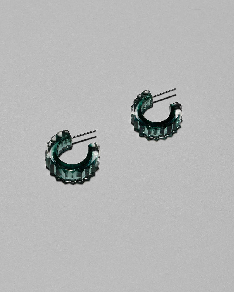 KIRIKO Earrings  Stripe Teal
